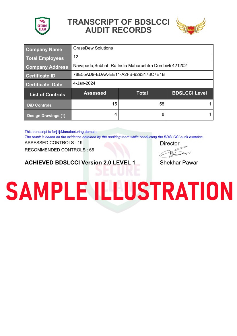BDSLCCI Transcript Sample