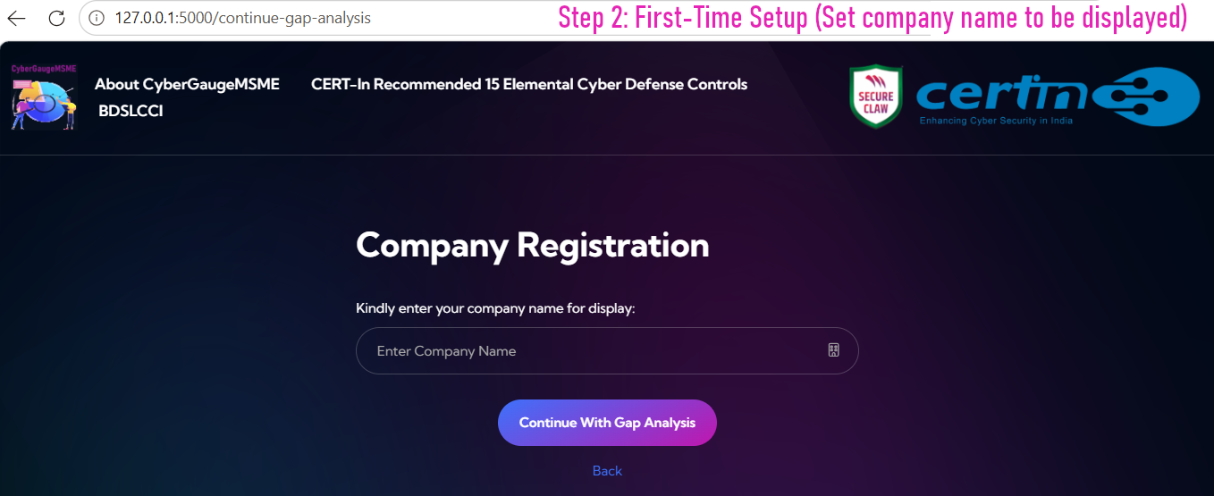 CyberGaugeMSME Step 2