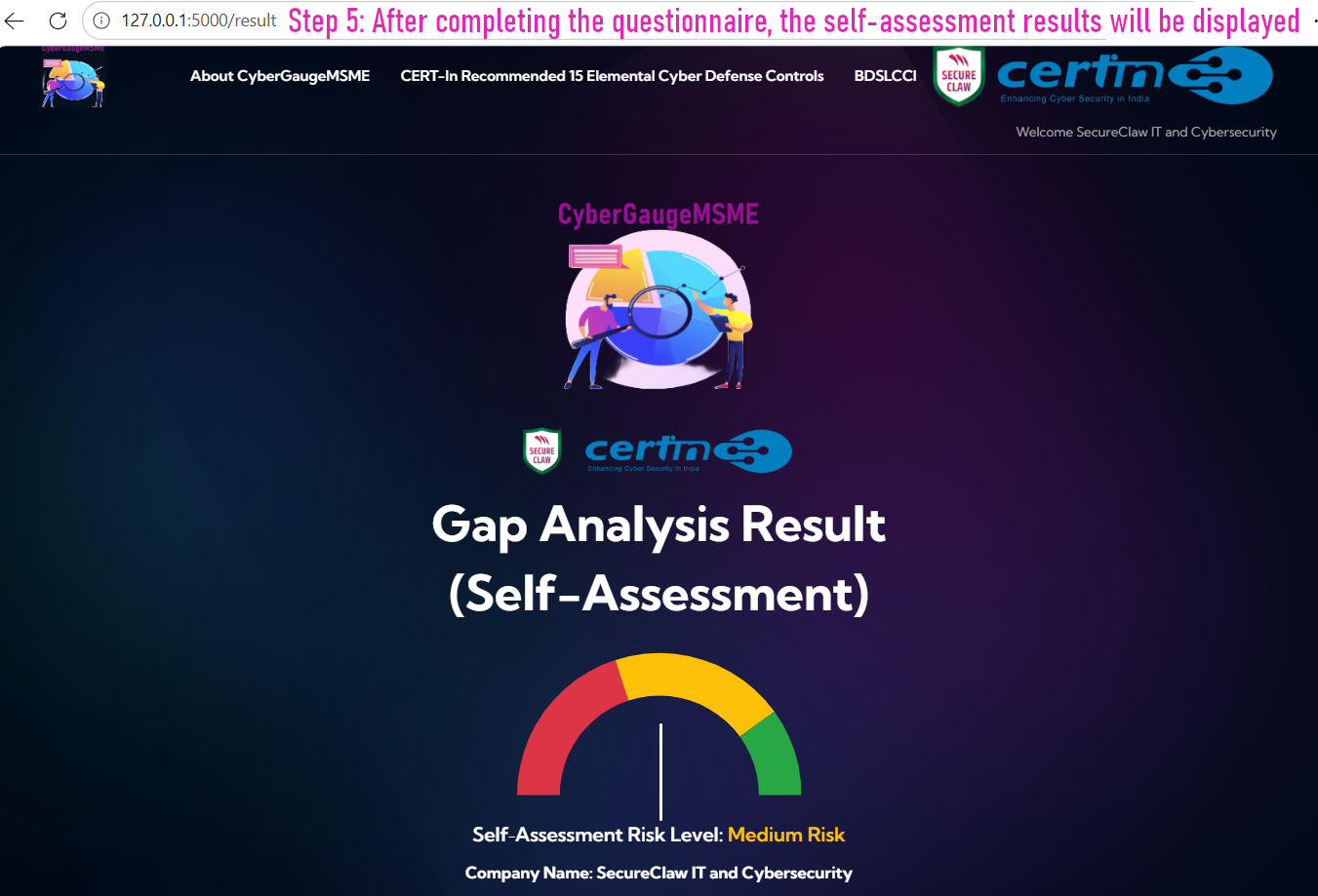 CyberGaugeMSME Step 5